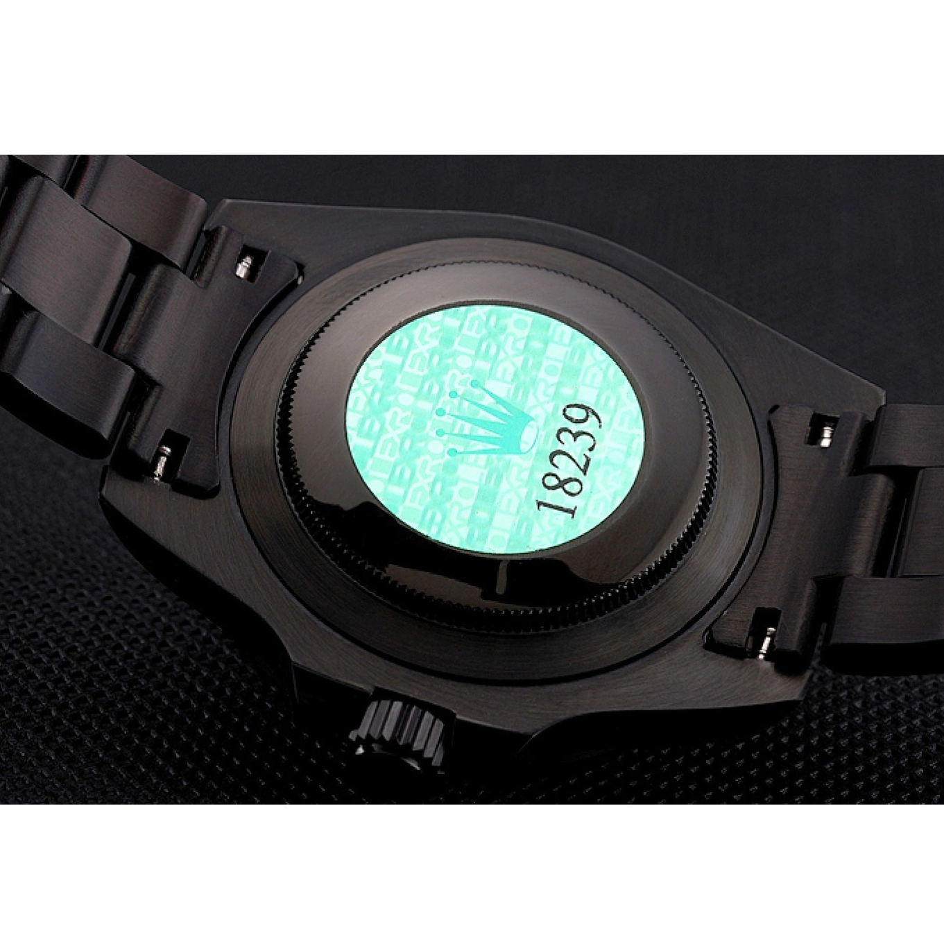 Good copy rolex watches Black Master And Rolex GMT And Bezel Case Blue Black PVD Black II Bracelet Dial Swiss 0715